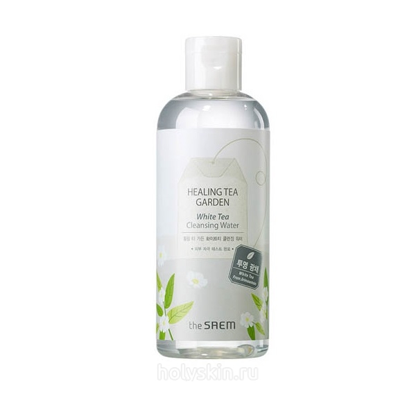 Вода очищающая увлажняющая с белым чаем The Saem Healing Tea Garden White Tea Cleansing Water